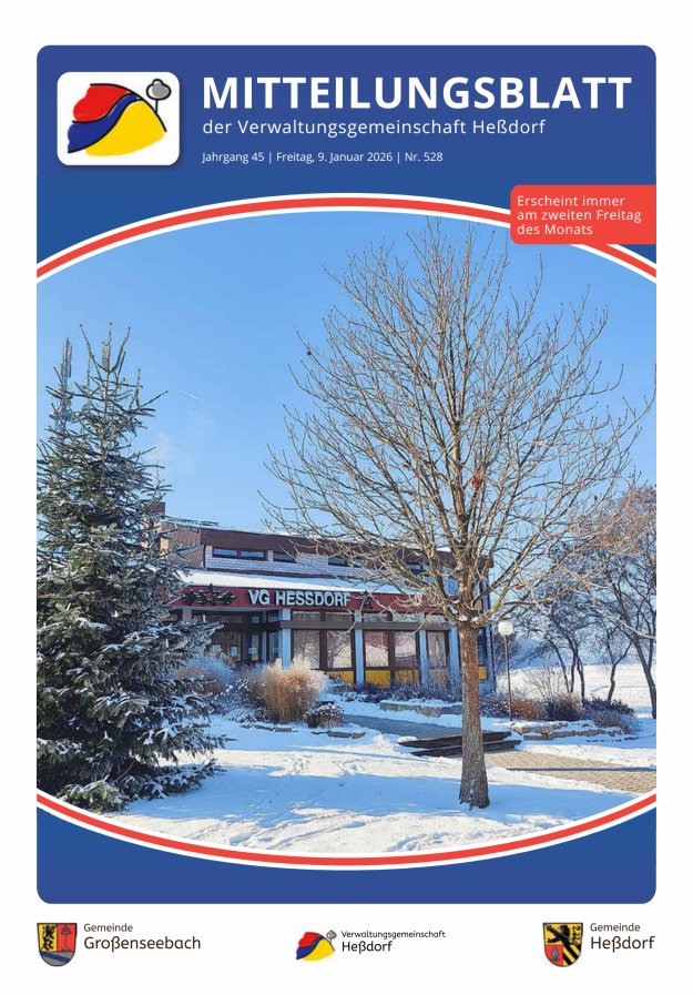 Mitteilungsblatt der Verwaltungsgemeinschaft Heßdorf Titelblatt 528/2026