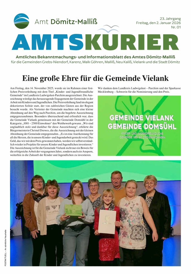 Amts-Kurier Titelblatt 01/2026