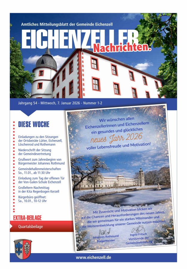 Amtliches Mitteilungsblatt der Gemeinde Eichenzell Titelblatt 02/2026