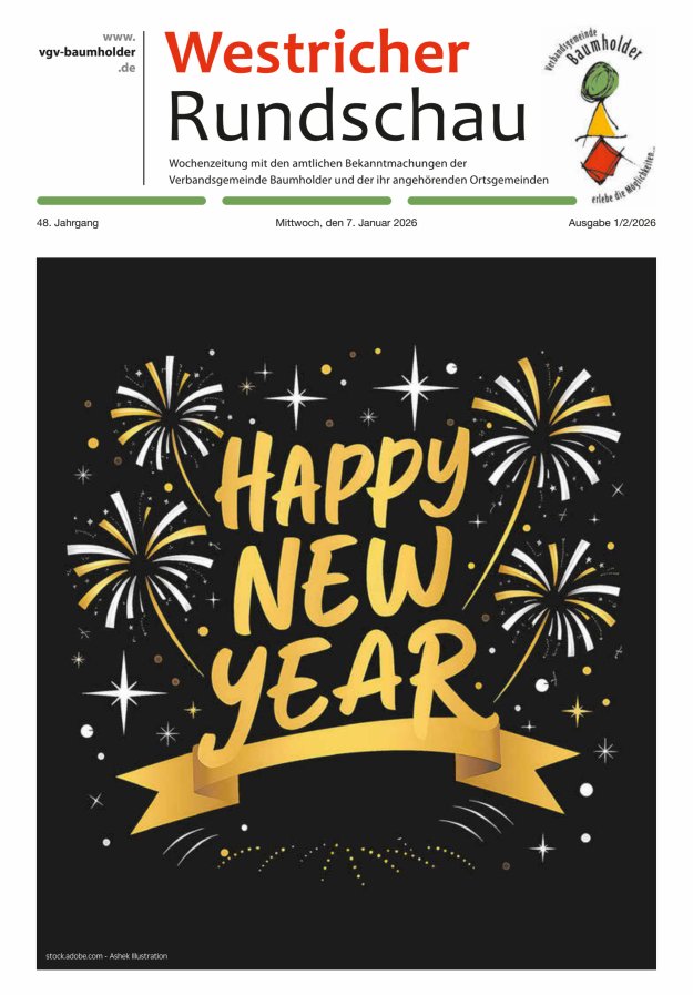 Westricher Rundschau VG Baumholder Titelblatt 02/2026