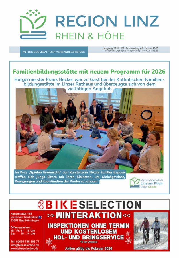 Unsere Verbandsgemeinde Linz am Rhein Titelblatt 02/2026