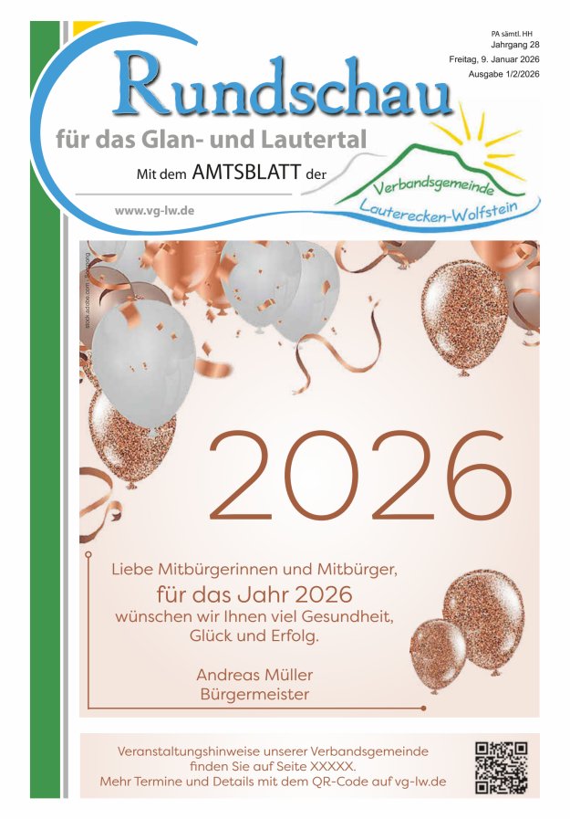 Rundschau für das Glan- und Lautertal Titelblatt 02/2026