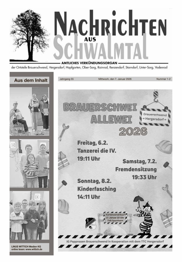 Nachrichten aus Schwalmtal Titelblatt 02/2026