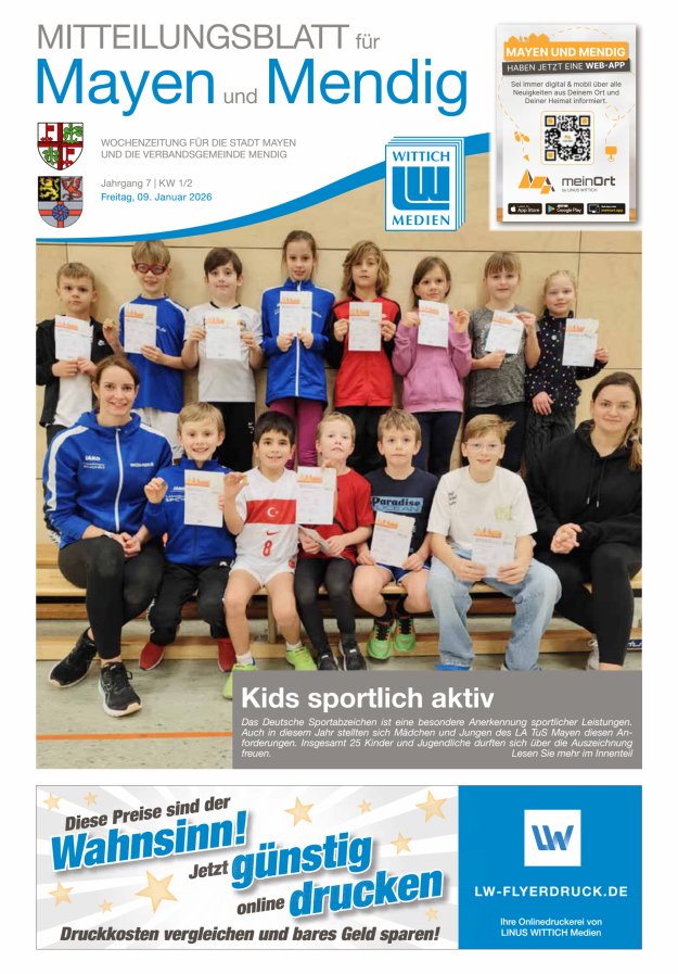Mitteilungsblatt für Mayen und Mendig Titelblatt 02/2026