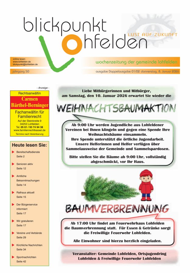 Blickpunkt Lohfelden Titelblatt 02/2026