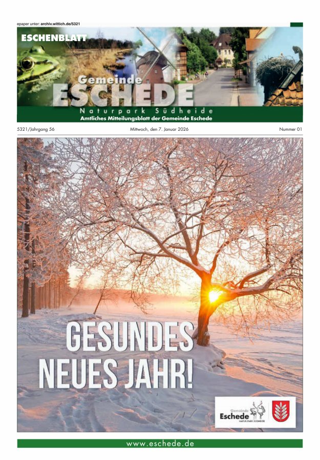 Eschenblatt Titelblatt 01/2026