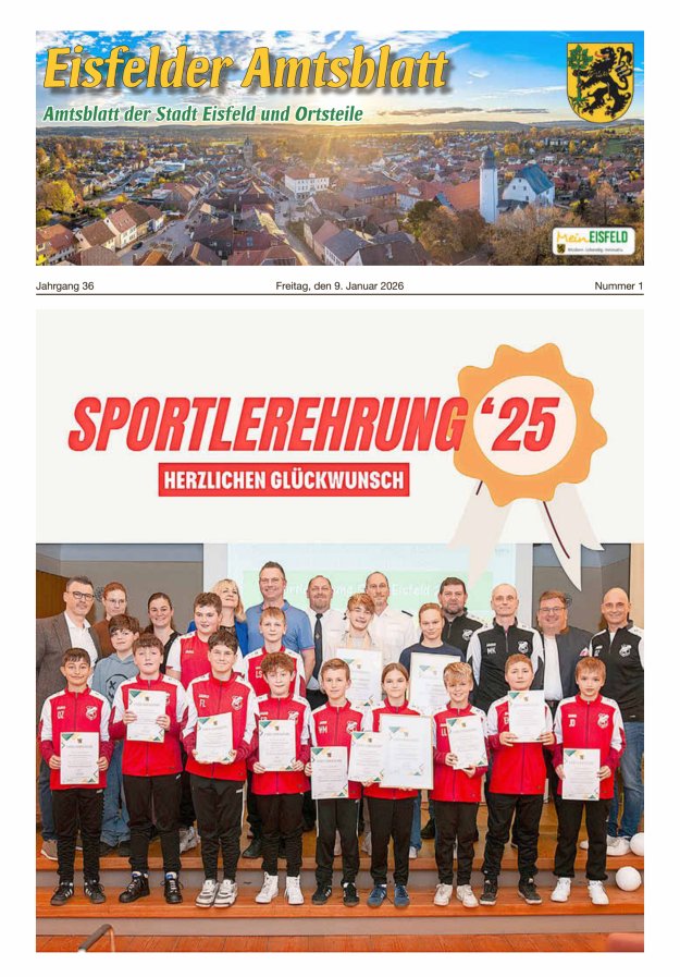 Eisfelder Amtsblatt Titelblatt 01/2026