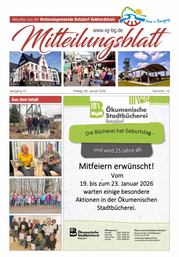 Aktuelles aus der VG Betzdorf-Gebhardshain Ausgabe Gebhardshain Titelblatt 02/2026