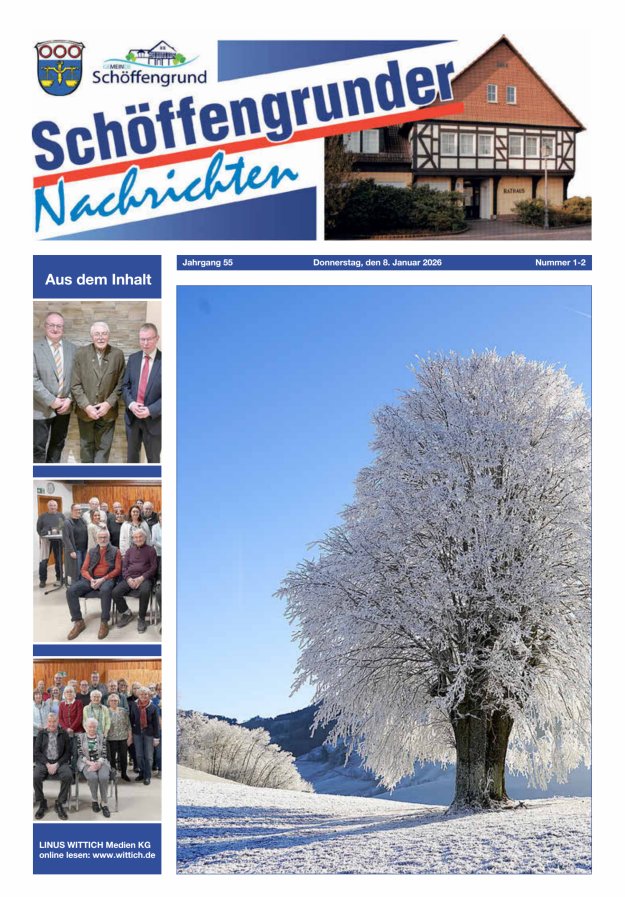 Schöffengrunder Nachrichten Titelblatt 02/2026