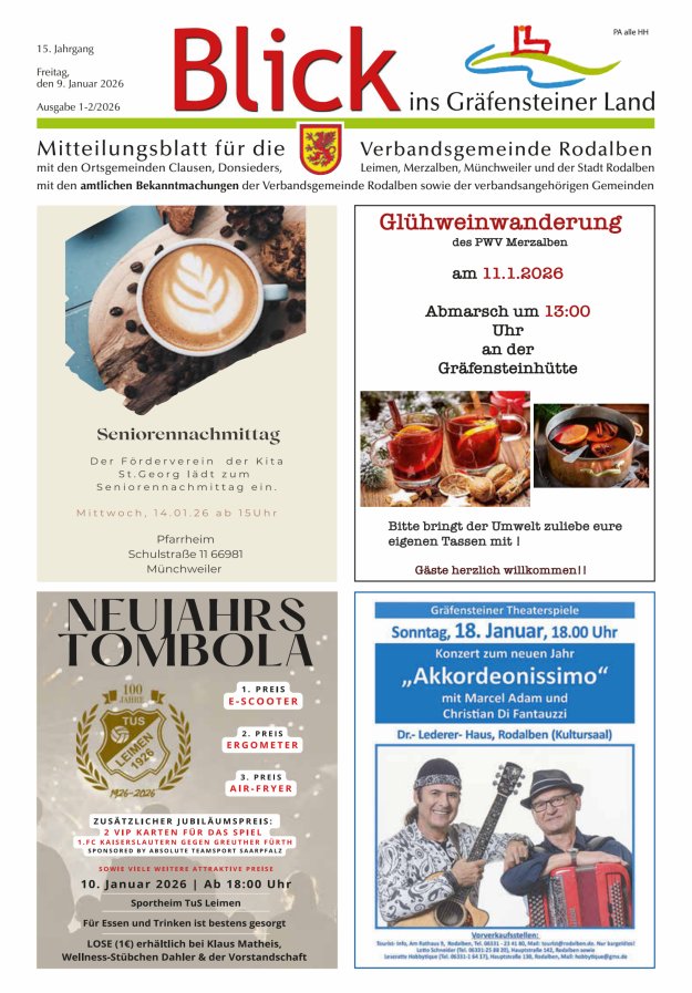 Blick ins Gräfensteiner Land VG Rodalben Titelblatt 02/2026