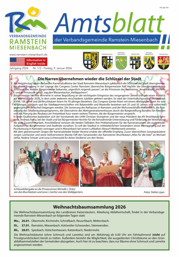 Amtsblatt VG Ramstein-Miesenbach Titelblatt 02/2026