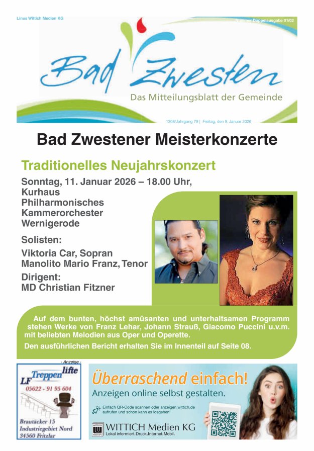 Heimatzeitung Bad Zwesten Titelblatt 02/2026