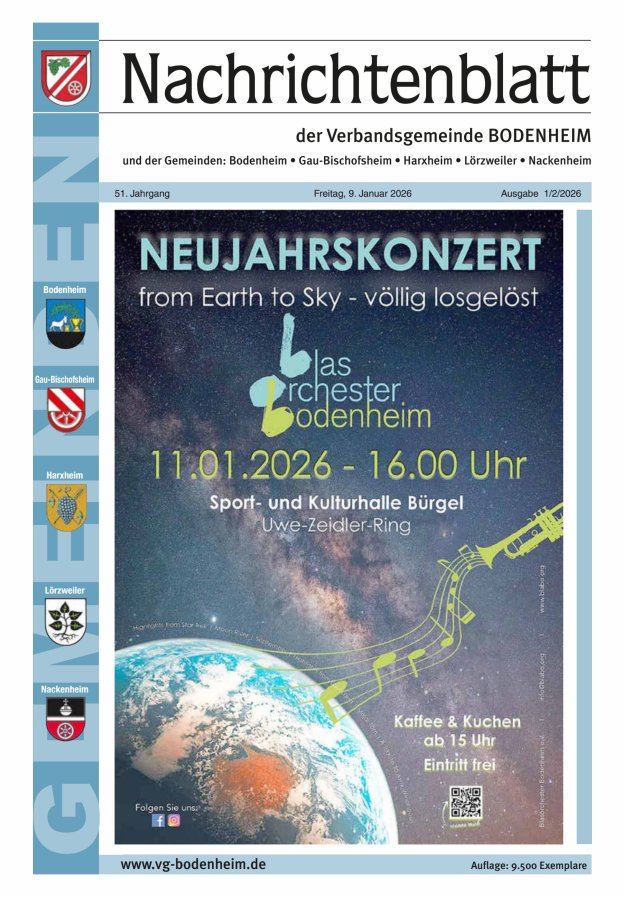 Nachrichtenblatt der VG Bodenheim              Titelblatt 02/2026