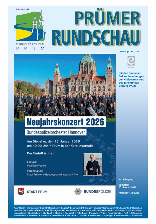 Prümer Rundschau Titelblatt 02/2026