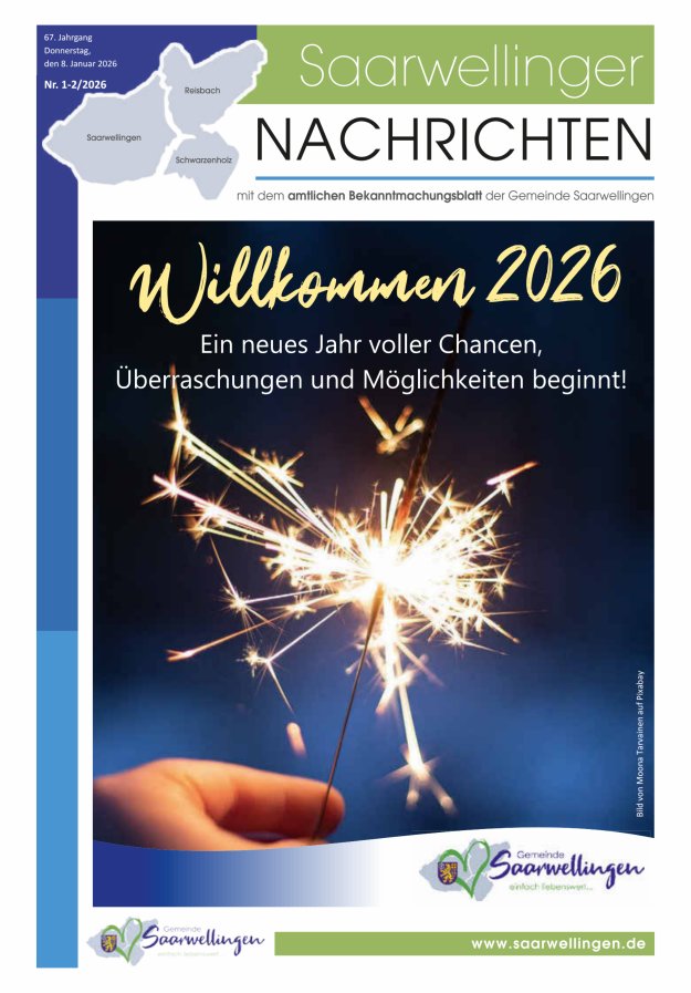 Saarwellinger Nachrichten Titelblatt 02/2026