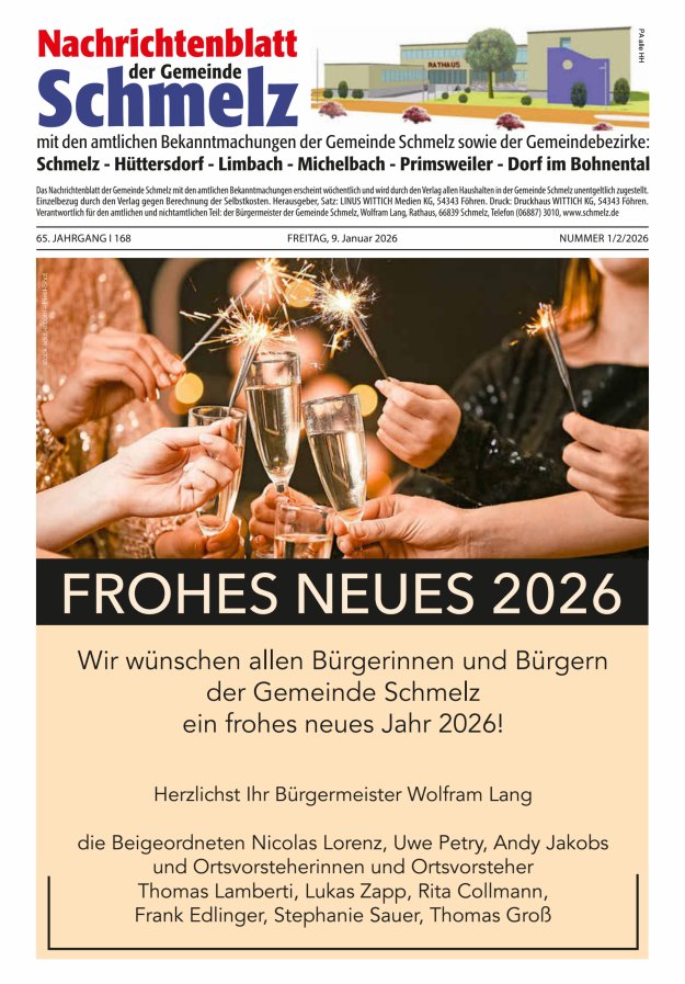Nachrichtenblatt Schmelz Titelblatt 02/2026