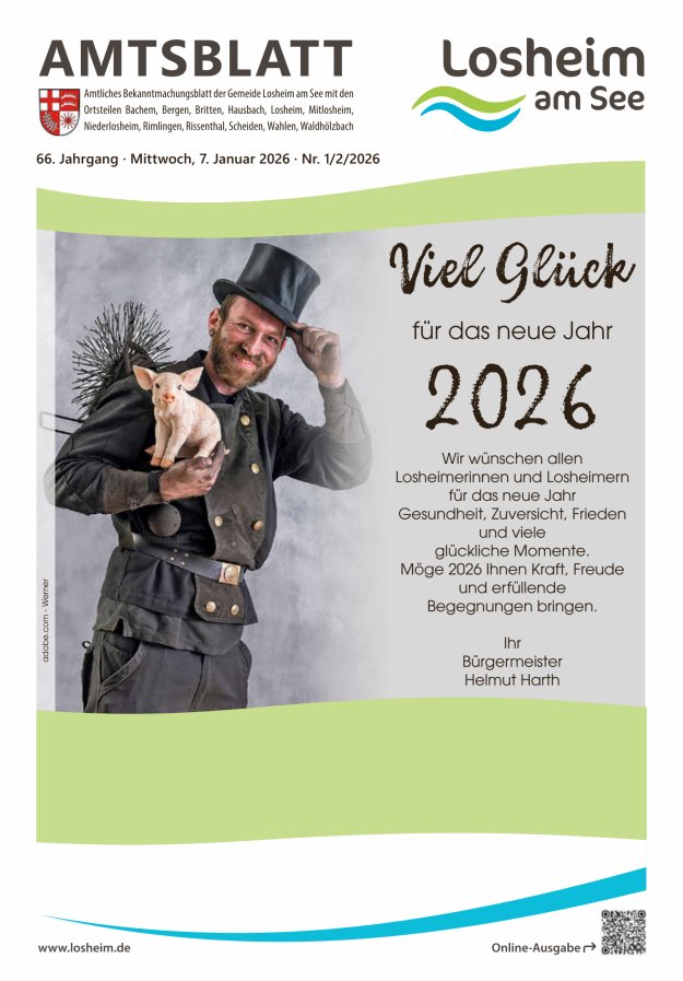 Amtliches Bekanntmachungsblatt der Gemeinde Losheim am See Titelblatt 02/2026