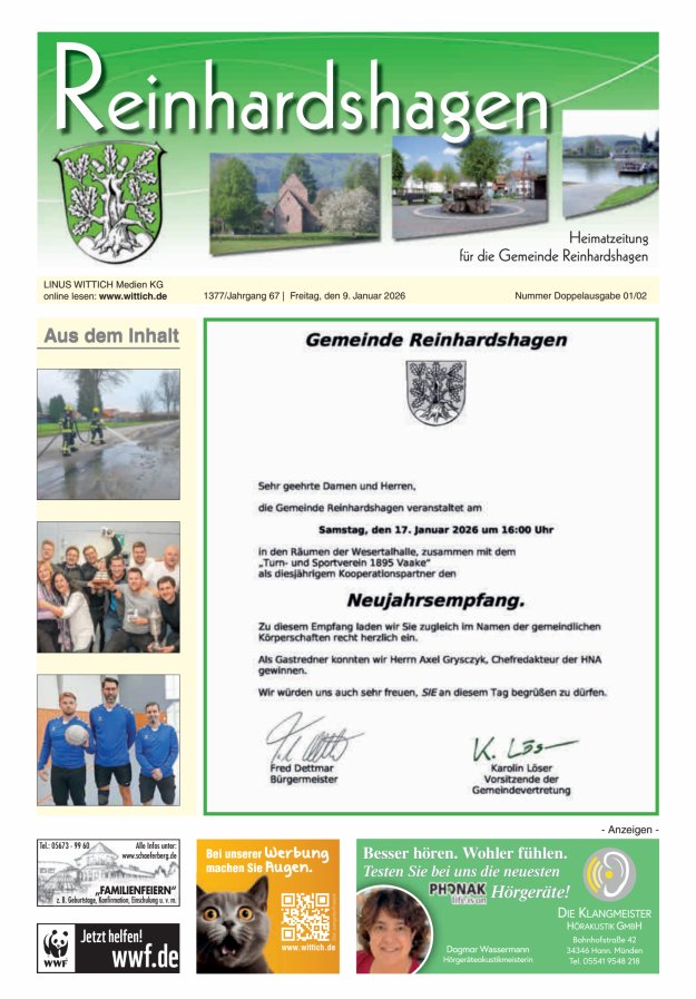 Unser Blättchen Titelblatt 02/2026