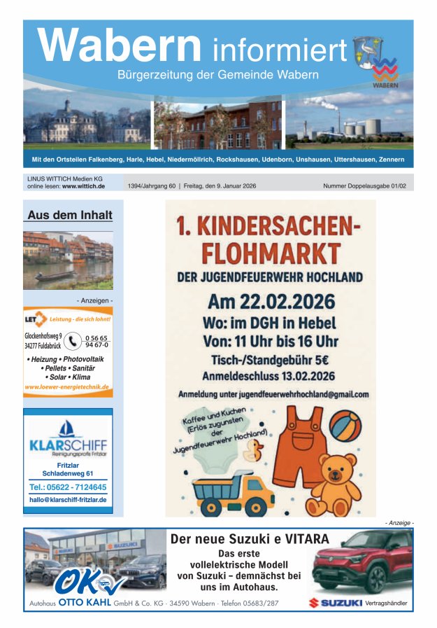 Wabern informiert Titelblatt 02/2026