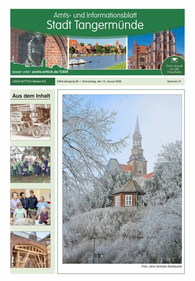 Tangermünde Titelblatt 01/2026