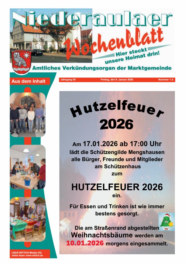 Niederaulaer Wochenblatt Titelblatt 02/2026