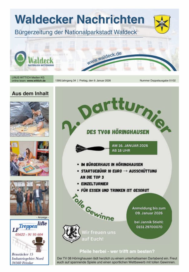 Waldecker Nachrichten Titelblatt 02/2026