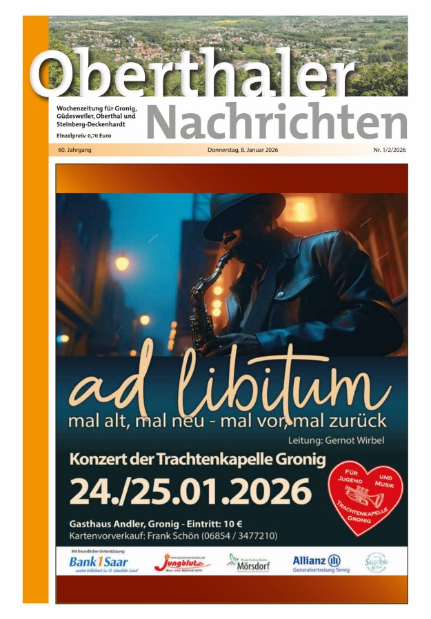 Oberthaler Nachrichten Titelblatt 02/2026