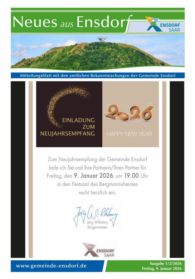 Neues aus Ensdorf Titelblatt 02/2026
