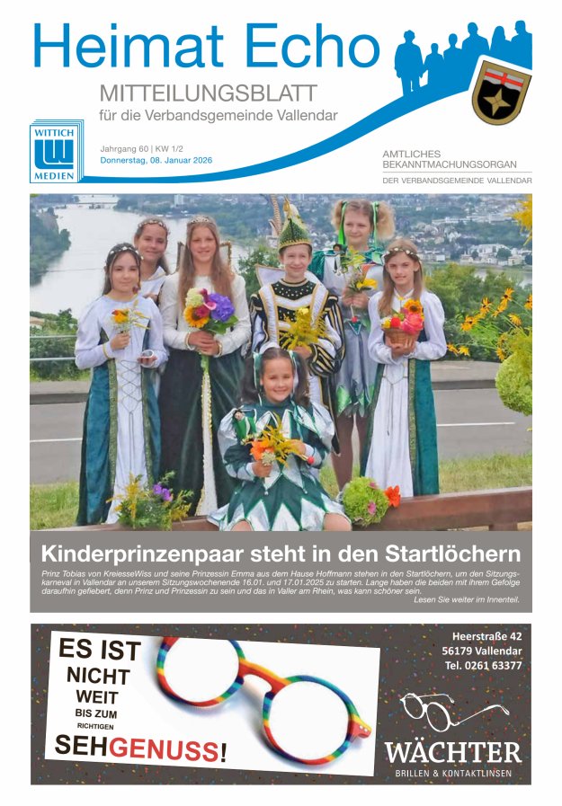 Heimat-Echo - Heimat- und Bürgerzeitung Verbandsgemeinde Vallendar Titelblatt 02/2026