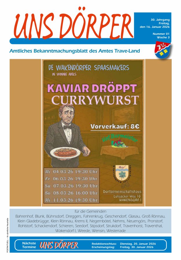 Uns Dörper Titelblatt 01/2026