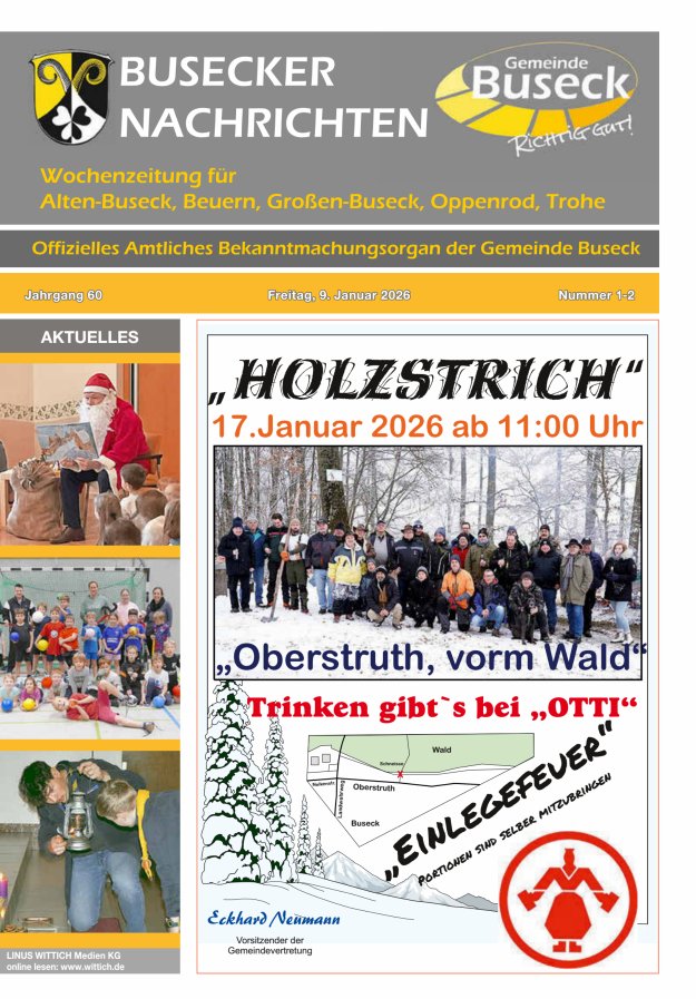 Busecker Nachrichten Titelblatt 02/2026