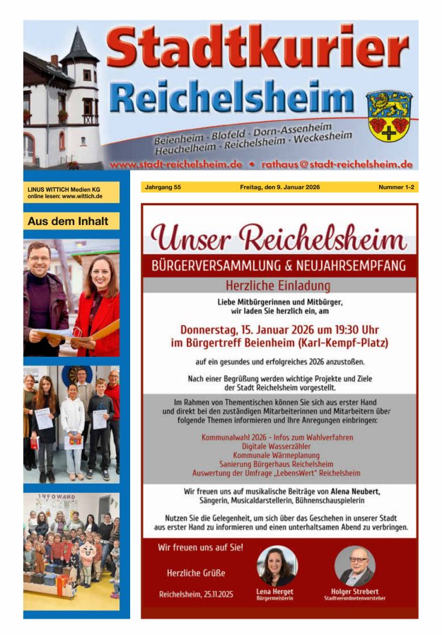 Stadtkurier Reichelsheim Titelblatt 02/2026