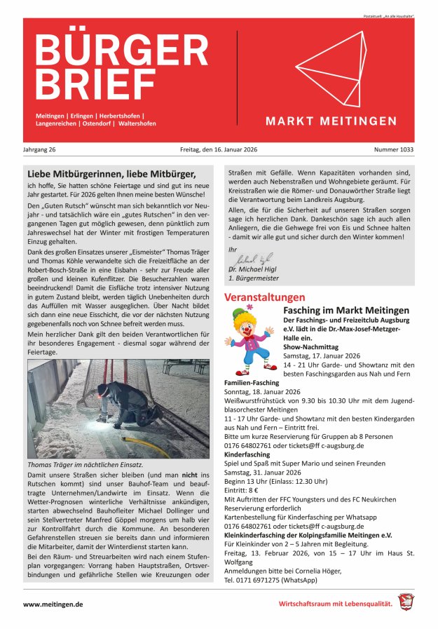 Meitinger Bürgerbrief Titelblatt 1033/2026