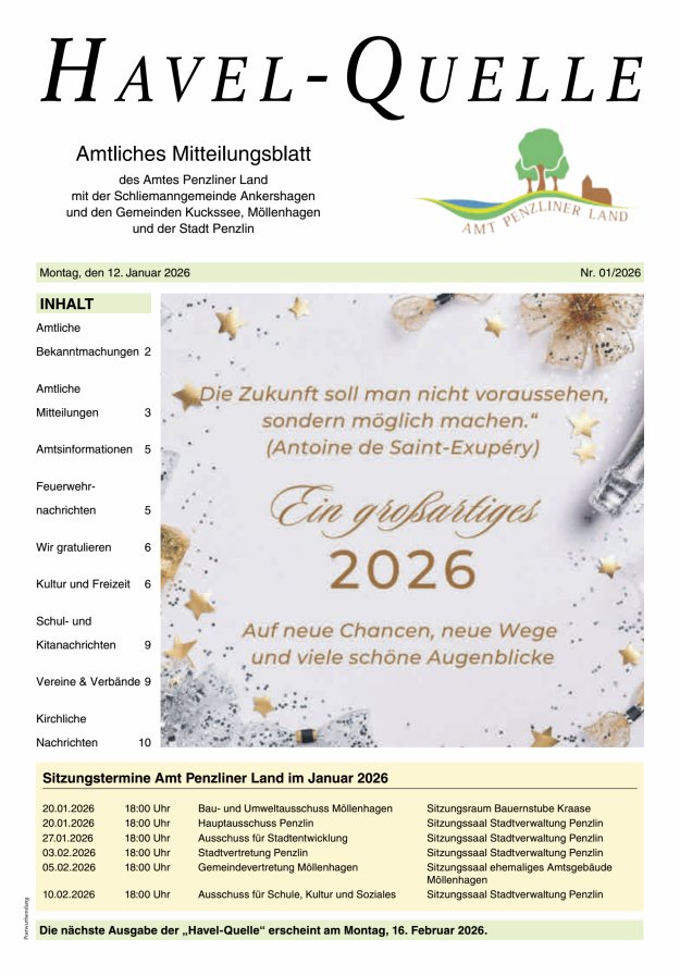 Havel-Quelle Titelblatt 01/2026