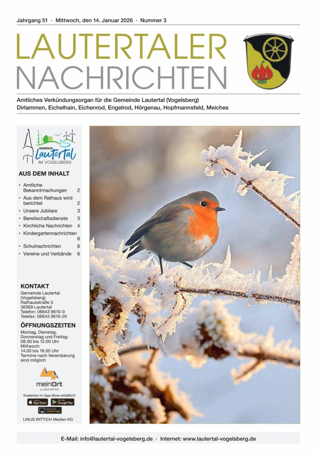 Lautertaler Nachrichten Titelblatt 03/2026