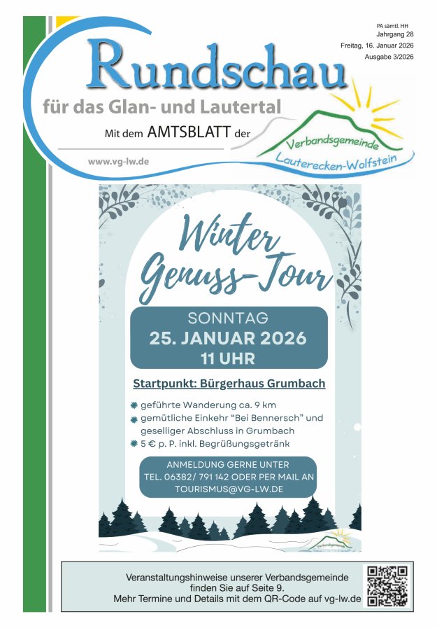 Rundschau für das Glan- und Lautertal Titelblatt 03/2026