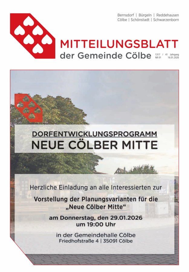 Cölbe Titelblatt 01/2026