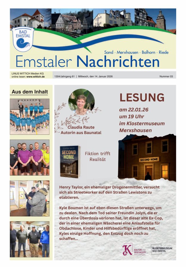 Emstaler Nachrichten Titelblatt 03/2026