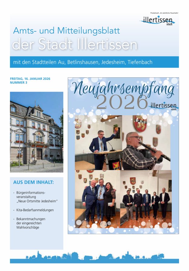 Amts- und Mitteilungsblatt Stadt Illertissen Titelblatt 03/2026