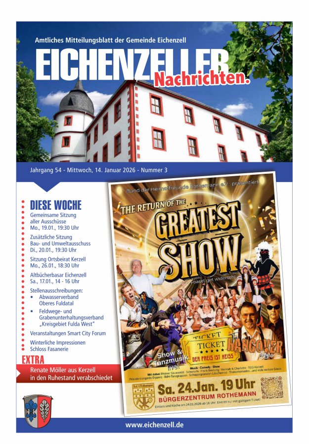 Amtliches Mitteilungsblatt der Gemeinde Eichenzell Titelblatt 03/2026