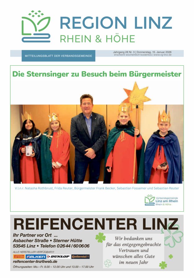 Unsere Verbandsgemeinde Linz am Rhein Titelblatt 03/2026