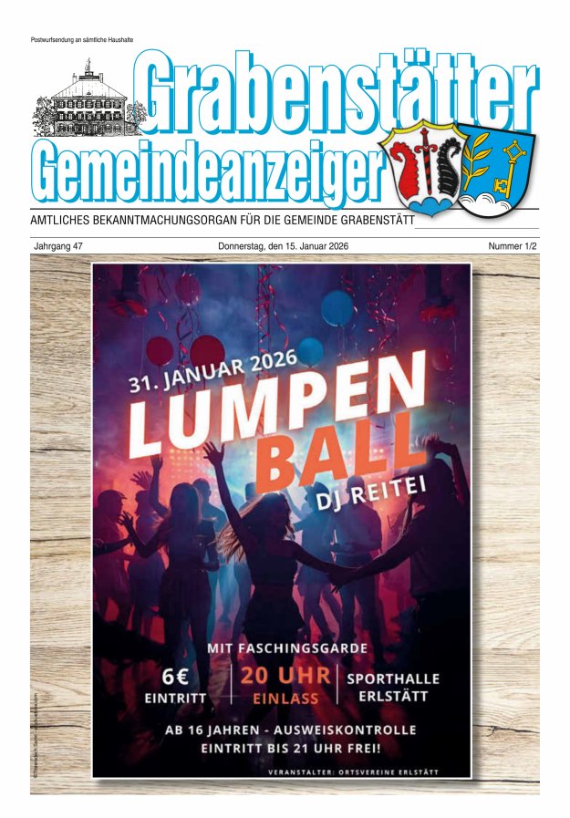 Grabenstätter Gemeindeanzeiger Titelblatt 01/2026