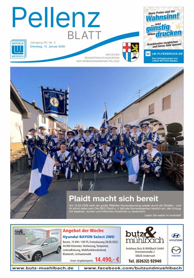Pellenzblatt Titelblatt 03/2026