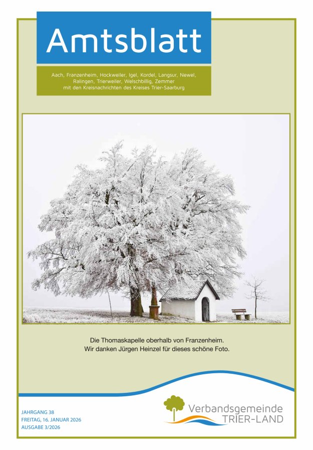 Amtsblatt VG Trier-Land Titelblatt 03/2026