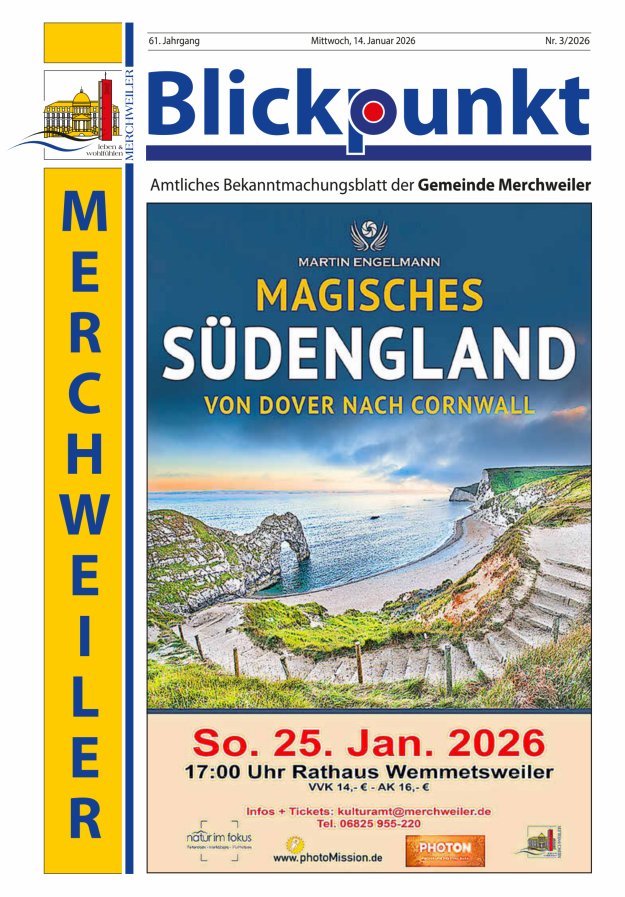 Blickpunkt Merchweiler Titelblatt 03/2026