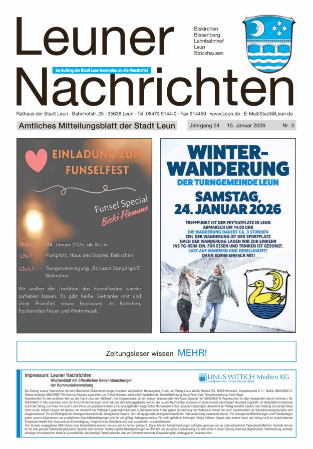 Leuner Nachrichten Titelblatt 03/2026
