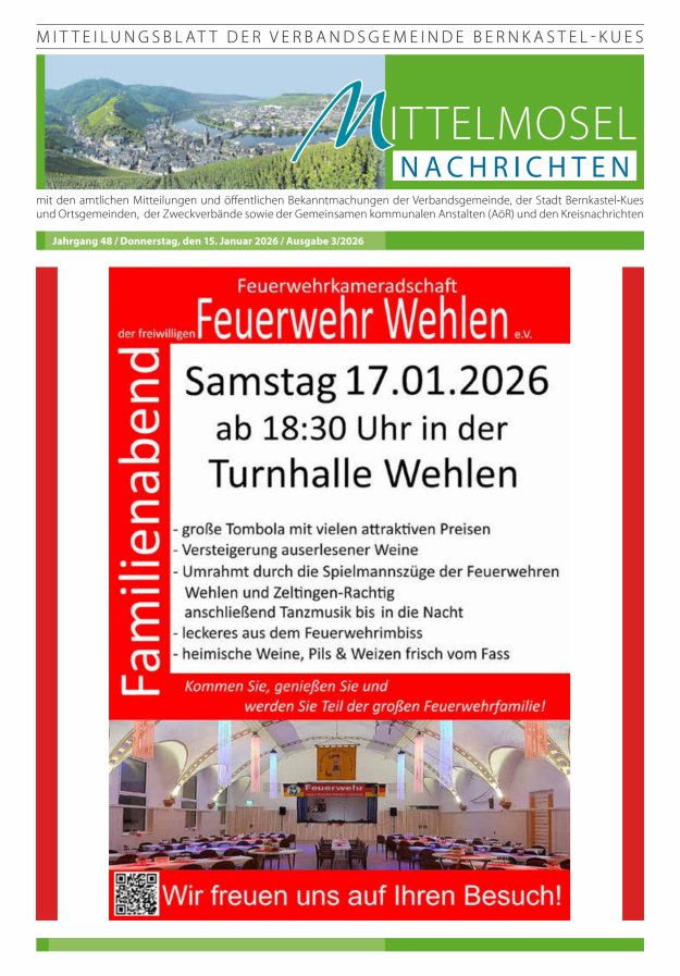 Mittelmosel-Nachrichten VG Bernkastel-Kues Titelblatt 03/2026