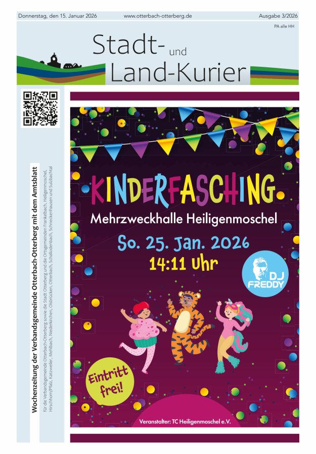 Stadt- und Land-Kurier Otterbach-Otterberg Titelblatt 03/2026