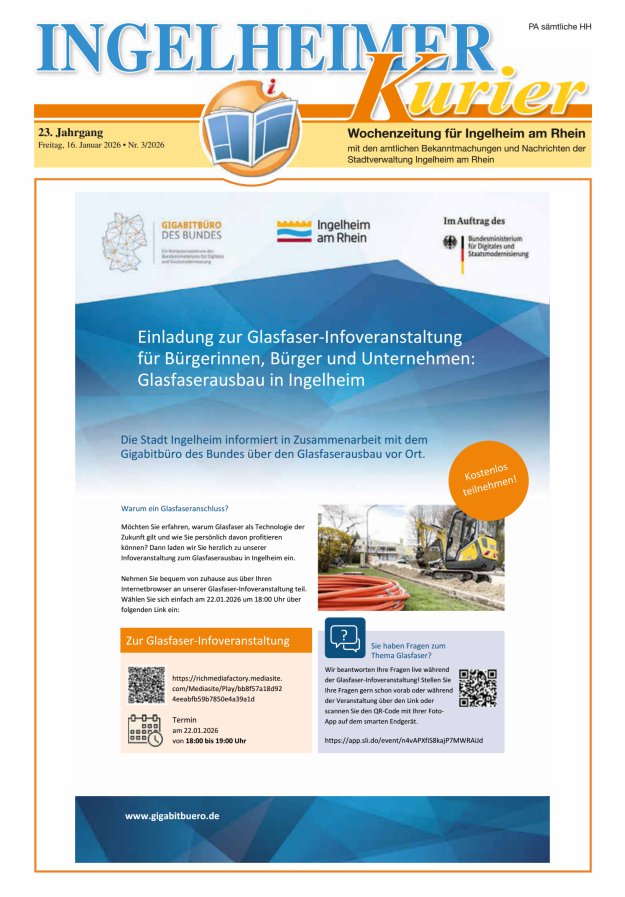 Ingelheimer Kurier Titelblatt 03/2026