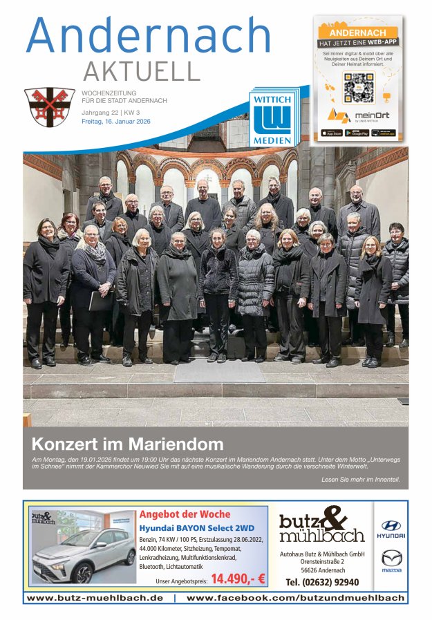 Andernach aktuell Titelblatt 03/2026